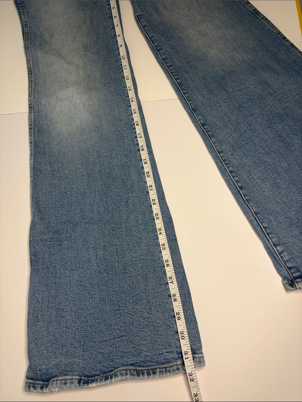 Madewell 11" High-Rise Flare Jeans in Light Wash - Picture 9 of 12